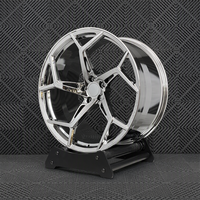 Jantes forgées personnalisées en chrome à rayons en Y, 17-24 pouces, 5x112, 5x114.3, 5x120, pour Ford Mustang, Cadillac CTS, BMW Série 5