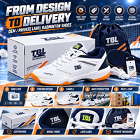 Chaussures de badminton personnalisées OEM pour hommes, baskets d'entraînement en salle à marque privée OEM, vente en gros, chaussures de badminton personnalisées avec logo