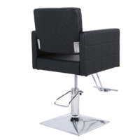 Fauteuil de coiffure professionnel avec accoudoirs rembourrés et finition durable, à levage hydraulique