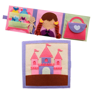 Libro Sensorial <span class=keywords><strong>de</strong></span> Fieltro con Diseño <span class=keywords><strong>de</strong></span> Castillo, para Actividades Tranquilas y Creativas, Aprendizaje Temprano, para Niños <span class=keywords><strong>de</strong></span> 5 <span class=keywords><strong>a</strong></span> 7 <span class=keywords><strong>A</strong></span>ños, Ecológico, Estilo Montessori - Product Image 1