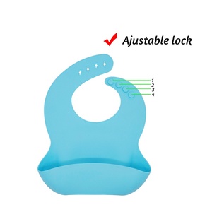 Bavoir bébé en silicone imperméable, couleur personnalisée, pour nourrissons et tout-petits, tablier repas pour enfants, design 106, logo personnalisé, vente en gros - Product Image 2