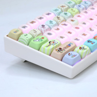 ZORNHER PBT Keycaps Custom Gaming Keycaps Double Shot English Layout for PC DIY Keyboard Accessories