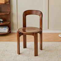 Fauteuil de salon moderne, chaise de salle à manger en bois massif, style nordique, avec pieds en bois