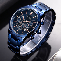Jam tangan Quartz Promosi kedap air sesuai pesanan kualitas tinggi kualitas bagus gaya Morden untuk pria tali baja tahan karat