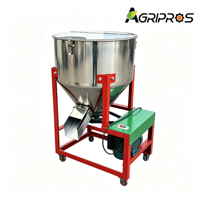 Mélangeur vertical de semences en acier inoxydable 100 kg, machine électrique de traitement des semences, mélangeur de revêtement de grains pour blé, maïs, agriculture