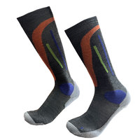 Chaussettes de compression en laine mérinos pour hommes Chaussettes à bout respirant absorbant la sueur avec anti-odeur tricotées avec logo sur le corps