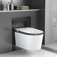 Stérilisation UVC haut de gamme mural Intelligent Design de luxe ouverture automatique siège salle de bain céramique une pièce toilette intelligente