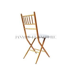 Lugar de la boda Comedor Oro Chiavari Metal Sillas plegables para eventos a granel - Product Image 2