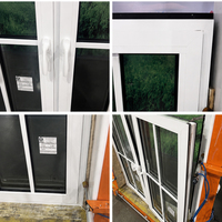 Ventanas Europeas de Ahorro Energético, Ventanas de Triple Vidrio, Ventana Abatible de Aluminio con Diseño de Rejilla y Parrilla, Ventanas NFRC