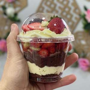 كوب بلاستيكي شفاف مخصص من مادة PET/PLA مع غطاء للآيس كريم والزبادي المجمد وسلطة الفواكه (قابل للتخلص منه) - Product Image 6