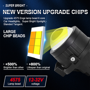 Lampu Sorot Kabut LED Universal Tiga Warna Hi/<span class=keywords><strong>Lo</strong></span> Beam 55W/PCS Bi LED Proyektor Lensa 3 Inch - Product Image 5