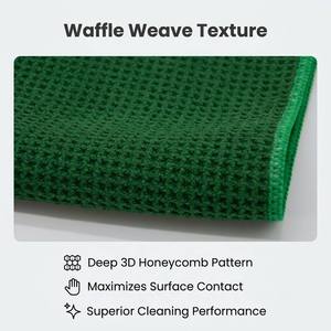 Paño de Limpieza de Microfibra Tipo Waffle Súper Suave de 40x40cm, 450GSM, 80% Poliéster, 20% Poliamida, Secado Rápido, Lavable, para Hogar, Vehículo y Vidrio - Product Image 5