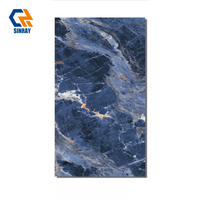 Carreaux de porcelaine imitation pierre moderne 600x1200mm 9mm Brillant Antibactérien Résistant aux acides Résistant à l'usure Haute résistance pour intérieur de villa