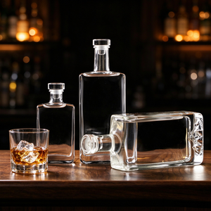 Bouteille de vin en verre français de haute qualité 100ml 200ml 500ml avec bouchon, bouteille vide pour liqueur, vin, <span class=keywords><strong>whisky</strong></span>, tequila, vodka avec bouchon - Product Image 5