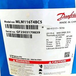 Compresor Scroll Danfoss PSH065A8VBA MLZ116T4BC5 BQ5 para Refrigeración de Uso Industrial - Product Image 3
