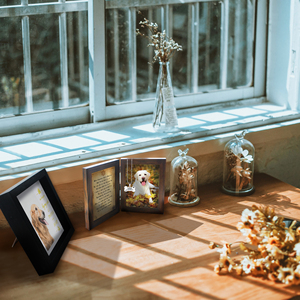 Coffret Cadre Commémoratif pour Animaux de Compagnie 2026 – Cadre Photo Double Face 5x7 avec Poème de Condolences et Collier pour Hommage aux Chiens et Chats - Product Image 6