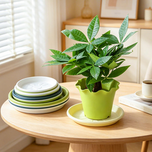 Plateaux ronds en plastique épaissi pour pots de fleurs, pour plantes vertes, sur pied, capacité personnalisable - Product Image 3