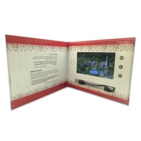 Broche vidéo lcd personnalisée de 7 pouces, avec écran tft, vidéo de vœux, cartes de visite