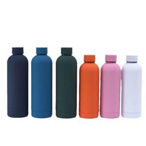 XJ324 Custom Logo Double Wall Vacuum Insulated Bottles 500ml <b>Small</b> Mouth Stainless Steel Water Bottle - Product Image 2