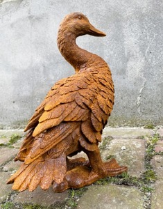 Decoración de jardín, estatua de pato, artesanías, escultura de pato rústico, diseño de tamaño real, estilo rural, figurita de pato Vintage, decoración de jardín - Product Image 3