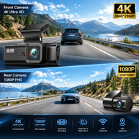 Usine voiture Dvr 4k Wifi Gps caméra de bord avant et arrière double objectif hd 4k Dashcam Wifi Gps caméra de voiture 4k Dash Cam pour voiture