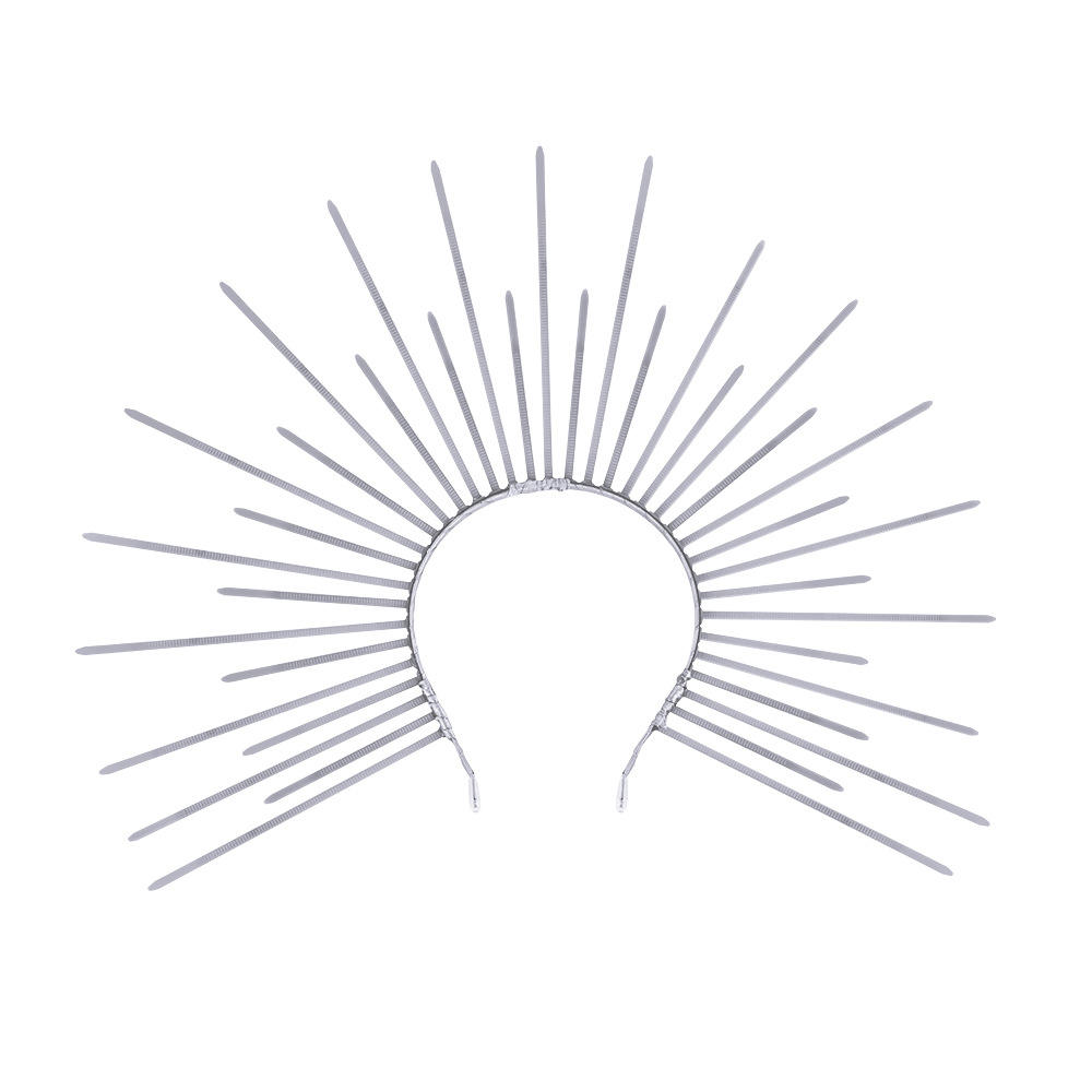 Silver cable tie headband