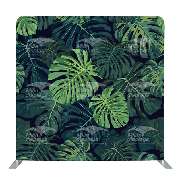 Backdrop/ Green Print Stretch Tension Backdrop Banner/ 360 Photo Backdrop Stand With Popular Designs