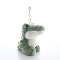 En stock Porte-clés crocodile en peluche super doux, animal en peluche alligator, porte-clés mignon, breloque de sac d'anniversaire, cadeau pour enfants 11cm