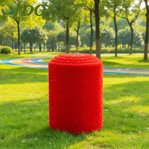 Entrega Rápida, Césped Artificial Rojo de 10 mm, 2x25 m/rollo, Césped Sintético de Alta Relación Calidad-Precio - Product Image 6
