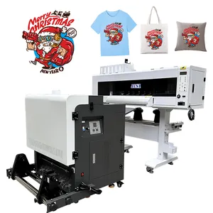 Hot T-Shirt Edgeless Blanco Kleur Dtf Printmachine Dubbele Kop 60Cm Offset Hot Dtf Printer