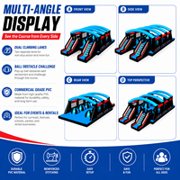 Parcours d'obstacles gonflable NBINFLATABLE en PVC de grande taille avec mur d'escalade et jeux de défi pour événements en plein air