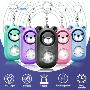 Trẻ em mới của tự vệ phụ nữ chống sói người cao tuổi gọi khẩn cấp 130dB cá nhân di động báo động USB sạc nhấp nháy ánh sáng - Product Image 4