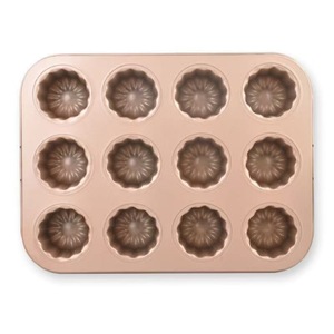 <b>Caneles</b> Cake <b>Mold</b> 12 Cups Metal Baking Pan Non Toxic Oven Safe Dishwasher Safe For Dessert Baking - Product Image 4