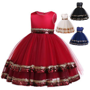 Robes de princesse pour petites filles, vêtements pour enfants, vêtements de fête d'anniversaire en dentelle, dernières tendances 2019, vente chaude - Product Image 4