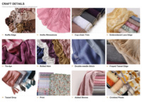 Hijabs en tissu rayonne, foulard à franges à trois couleurs, châle texturé froissé, doux, pour femmes musulmanes, voile modeste