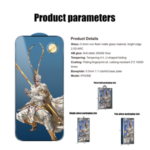 OG HD trasparente in vetro temperato opaco da gioco liscio per <span class=keywords><strong>iPhone</strong></span> <span class=keywords><strong>11</strong></span> 12 15 16 17 17 <span class=keywords><strong>Pro</strong></span> Max <span class=keywords><strong>protezione</strong></span> antiriflesso per telefoni cellulari - Product Image 6