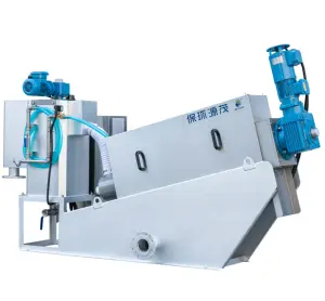 Máquina espesadora de lodos automática, filtro de sistema de tratamiento de deshidratación de lodos