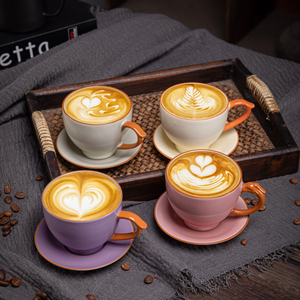 New Style Hot Selling French Style <b>Ceramic</b> <b>Mugs</b> Handle Pink Modern Wide Mouth <b>Ceramic</b> Coffee <b>Mug</b> - Product Image 4