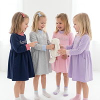 Robe Sweatshirt en Coton à Col Montant pour Bébé Fille, Motif Gingham Patchwork, Manches Longues, Vêtements Décontractés pour Enfants, Vente en Gros