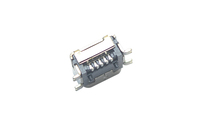 Conector macho de 5 pines Micro USB a Smt 2,0, piezas de metal, conector de puerto de carga de parche de doble fila