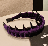 Haoxuan Samt-Wellenzahn-Stirnband Handgefertigt Rutschfest für Design-Luxus-Haarspange für Hochzeit & Ostern