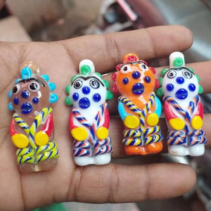 ลูกปัดแก้วทำมือสุดพิเศษทำจากพลาสติกขนาด20มม. ลูกปัดหลวมสีขาวสีดำสีแดงสำหรับทำเครื่องประดับ - Product Image 1