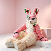Costume de renard en fourrure personnalisé, broderie de dessin animé, peluche douce, queue détachable, pour adultes, Comic Con, fans de furry, OEM