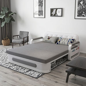 Canapé-<span class=keywords><strong>lit</strong></span> sectionnel moderne et luxueux en métal pliable et extensible avec rangement pour salons confortables - Product Image 1