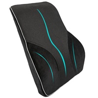 Vente en gros oreiller lombaire en mousse à mémoire de forme directe coussin de soutien dorsal pour la maison bureau voiture camping avec housse respirante et sangle