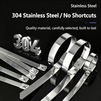 Heavy Duty Auto-verrouillage Liens Sangle Câble Cravates 8*1150mm Long En Acier Inoxydable Zip Cravate