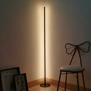 Designer Led Rgb Round Base Simple Stand Lamp For Bedroom Corner Floor Lamp Smart Wifi Multi Color Change Floor Corner Light