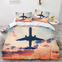 Drap de lit dessin animé 3D literie ensemble d'anime de modèles d'avion en gros