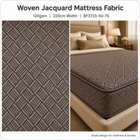 Tissu de bordure de matelas tissé jacquard 120GSM 220cm en polyester durable pour côtés de matelas, textile de maison