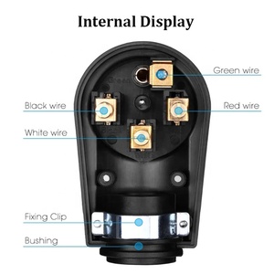 NEMA 14-50 Female 50 Amp RV Camper <strong>Caravan</strong> Male <strong>Plug</strong> Replacement Receptacle <strong>Plug</strong> - Product Image 3